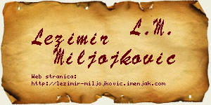 Ležimir Miljojković vizit kartica